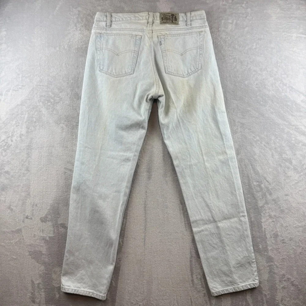Vintage Levis Silvertab Jeans Mens 34x30 Blue Straight Narrow Light Wash Denim